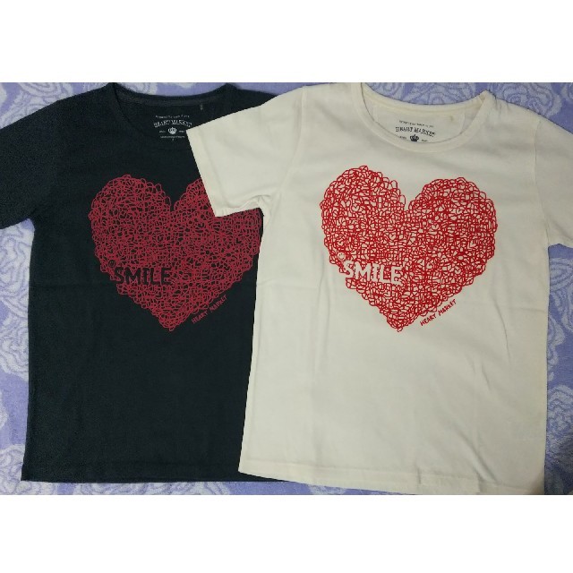 Heart Market(ハートマーケット)のソーククラブ様❤️専用  ハートマーケット Tシャツ2枚  アイボリー＆グレー レディースのトップス(Tシャツ(半袖/袖なし))の商品写真