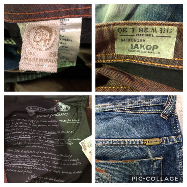 DIESEL IAKOP オールド加工テーパードデニムパンツ!イタリア製!
