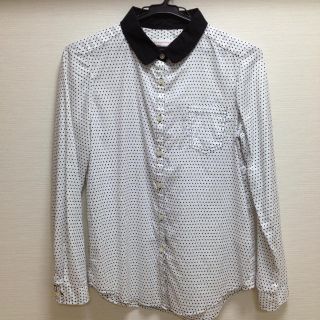 スピンズ(SPINNS)の丸襟ドット柄シャツ○990→500(シャツ/ブラウス(長袖/七分))