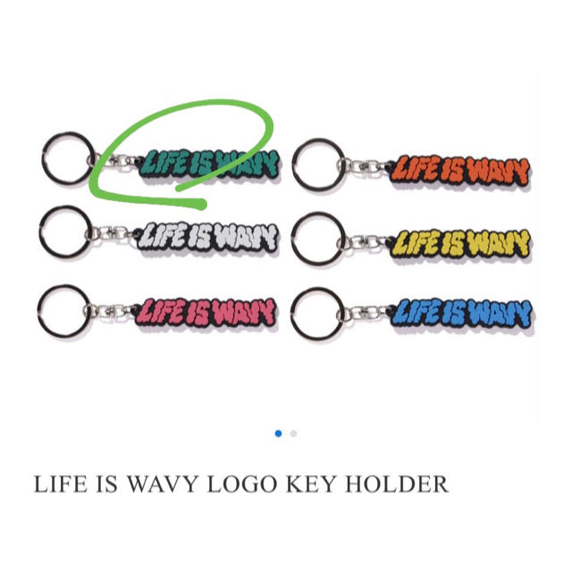 LIFE IS WAVY LOGO KEY HOLDER メンズのファッション小物(キーホルダー)の商品写真