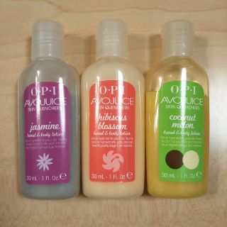 オーピーアイ(OPI)の【新品未使用】OPI avojuice ハンド＆ボディローション 3本詰め合わせ(ボディローション/ミルク)