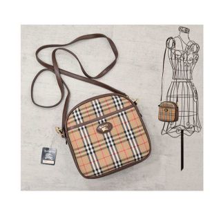 バーバリー(BURBERRY)の本物未使用 80s ビンテージ バーバリー ショルダーバッグ ノバチェック(ショルダーバッグ)