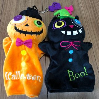 カルディ(KALDI)の値下げしました！KALDIのハロウィンパペット(2体)(ぬいぐるみ)