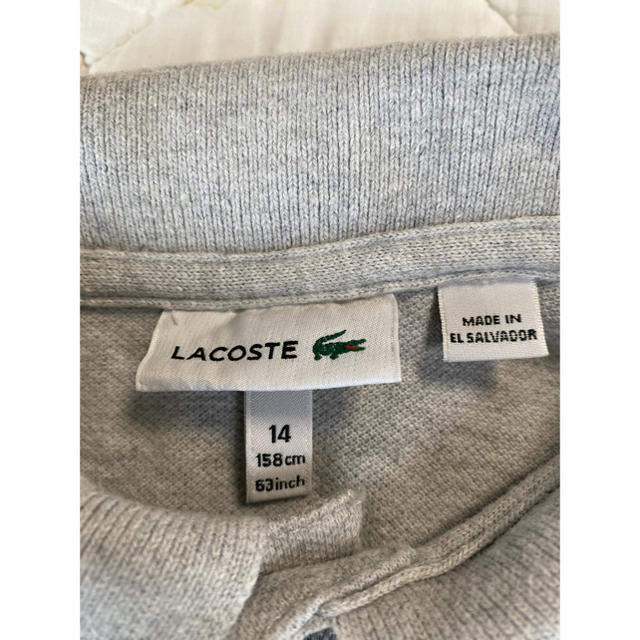 【新品、未使用】LACOSTE 半袖ポロシャツ ネイビー ボーイズ14サイズ