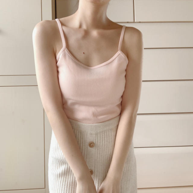 pink camisole レディースのトップス(カットソー(半袖/袖なし))の商品写真