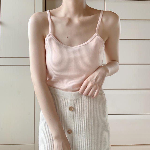 pink camisole レディースのトップス(カットソー(半袖/袖なし))の商品写真