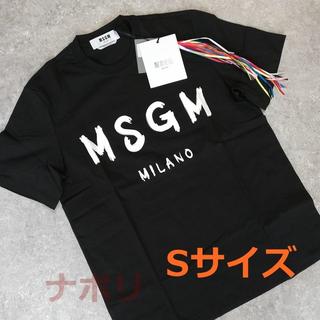エムエスジイエム(MSGM)のMSGM　ミラノ　ロゴ　Tシャツ　ブラック(Tシャツ/カットソー(半袖/袖なし))