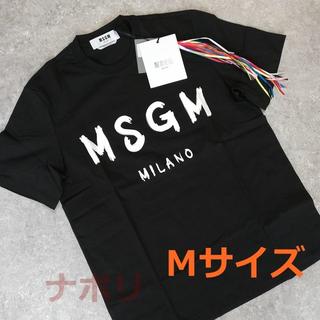 エムエスジイエム(MSGM)のMSGM　ミラノ　ロゴ　Tシャツ　ブラック(Tシャツ/カットソー(半袖/袖なし))