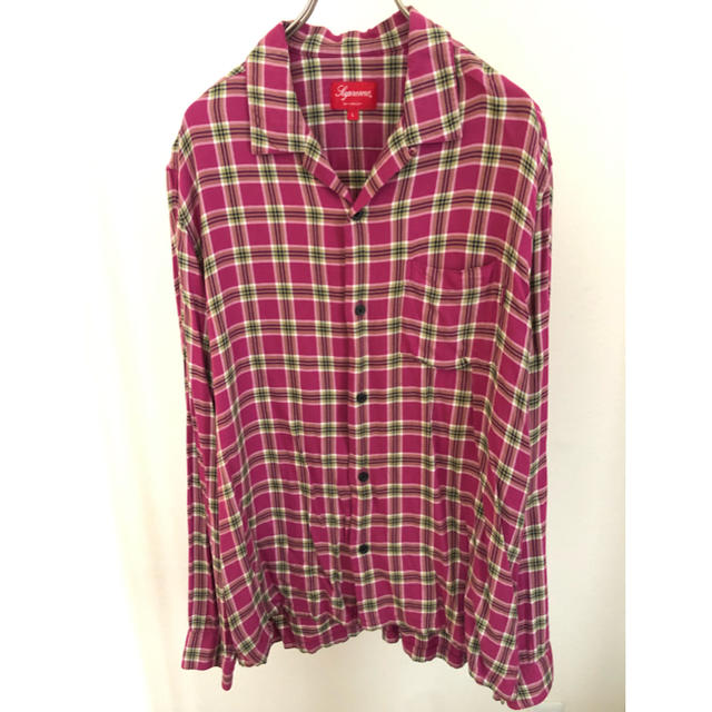 supreme plaid rayon shirt