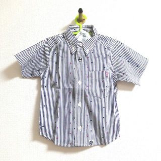 ラグマート(RAG MART)の【新品タグ付き】90㎝　ラグマート　ストライプボタンシャツ(Tシャツ/カットソー)