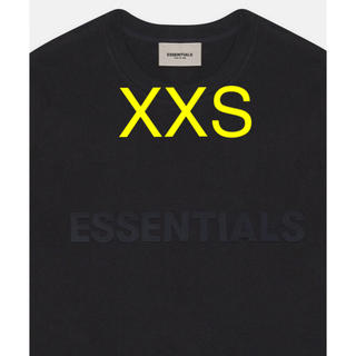 フィアオブゴッド(FEAR OF GOD)のfear of god essentials Tシャツ　XXS 黒　ブラック(Tシャツ/カットソー(半袖/袖なし))