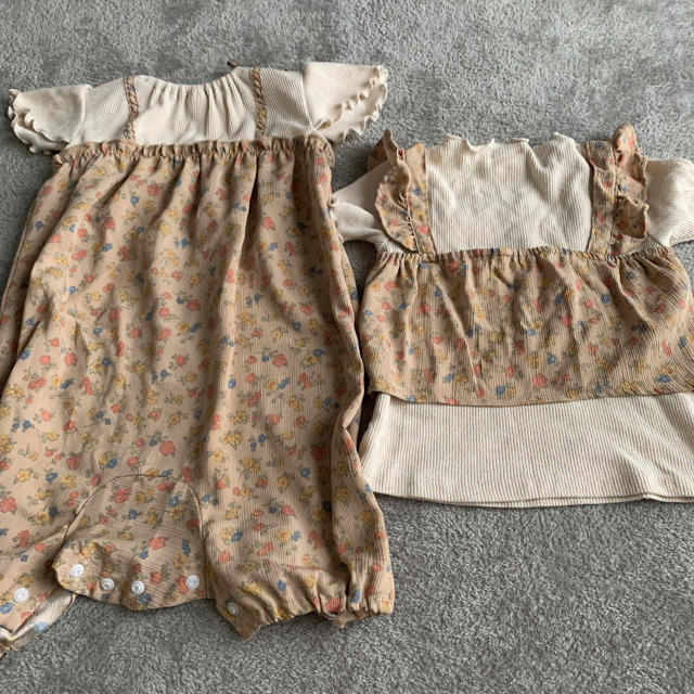 テータテート 姉妹 キッズ/ベビー/マタニティのベビー服(~85cm)(ロンパース)の商品写真