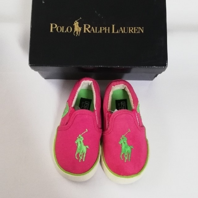 POLO RALPH LAUREN(ポロラルフローレン)のラルフローレンRALPH LAUREN　スニーカー10cm キッズ/ベビー/マタニティのベビー靴/シューズ(~14cm)(スリッポン)の商品写真