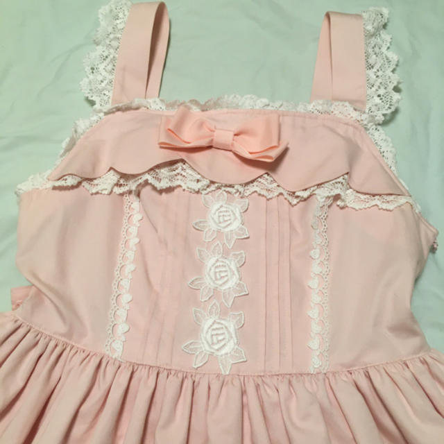 baby リボンスカラップジャンパースカート