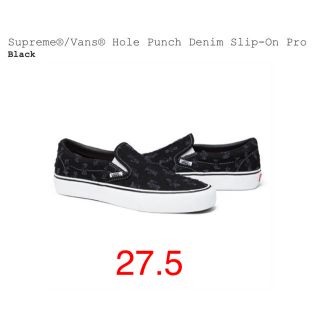 シュプリーム(Supreme)のSupreme Vans Hole Punch Denim Slip-On(スニーカー)