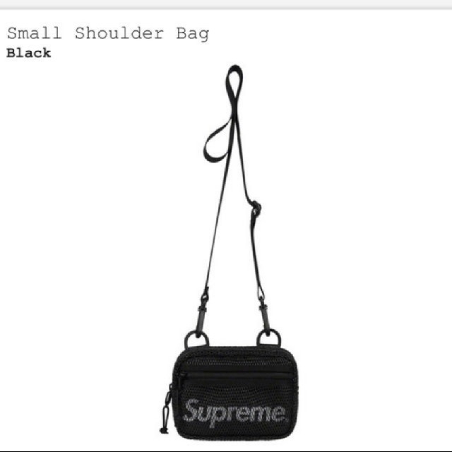 supreme Small Shoulder Bag 黒ショルダーバッグ