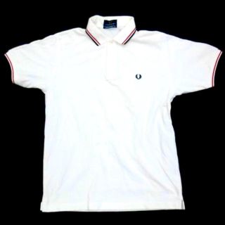 フレッドペリー(FRED PERRY)のフレッドペリー FRED PERRY ポロシャツ 鹿の子 コットン 白  L (ポロシャツ)