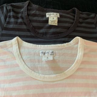 アニエスベー(agnes b.)のagnes bボーダーTシャツ　２枚セット　サイズ3(Tシャツ(半袖/袖なし))