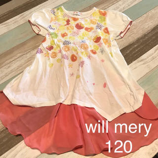 ウィルメリー(WILL MERY)の8月まで値下げ！120 will mery シフォンが可愛いカットソー(Tシャツ/カットソー)