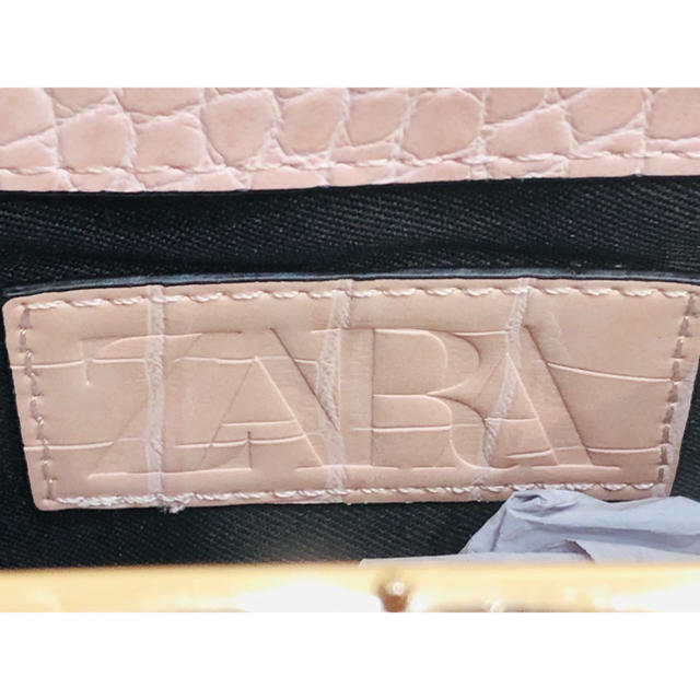 ZARA(ザラ)の新品 ZARA タグ付き ショルダーバッグ ショートバッグ ピンク クロコ レディースのバッグ(ショルダーバッグ)の商品写真