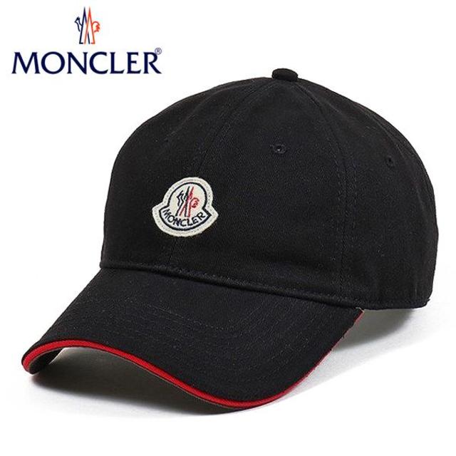 専用MONCLER 20ss ブラック ロゴワッペン 帽子 ベースボールキャップ ...