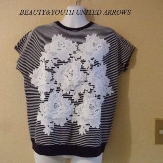 ビューティアンドユースユナイテッドアローズ(BEAUTY&YOUTH UNITED ARROWS)のBEAUTY&YOUTH UNITED ARROWS♡ボーダー刺繍花柄カットソー(カットソー(半袖/袖なし))