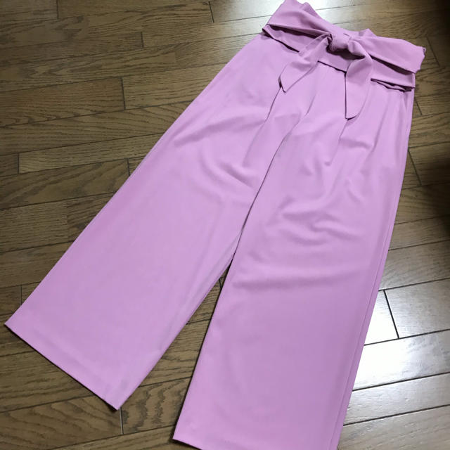 アダム エ ロぺ ファム サッシュベルト付ワイドパンツ ピンク アダム エ ロぺ ファム サッシュベルト付ワイドパンツ ピンク
