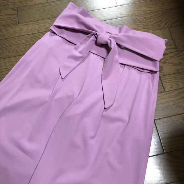 アダム エ ロぺ ファム サッシュベルト付ワイドパンツ ピンク アダム エ ロぺ ファム サッシュベルト付ワイドパンツ ピンク