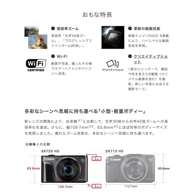 Canon キヤノン(PowerShot SX720 HS)レッド Canon キヤノン(PowerShot SX720 HS)レッド
