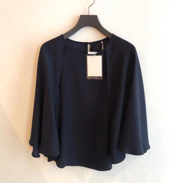 新品 WHYTO ホワイト 3WAY ケープブラウス