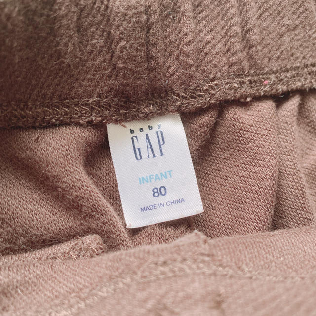 GAP(ギャップ)のGAP フリル ズボン ブラウン 80cm キッズ/ベビー/マタニティのベビー服(~85cm)(パンツ)の商品写真