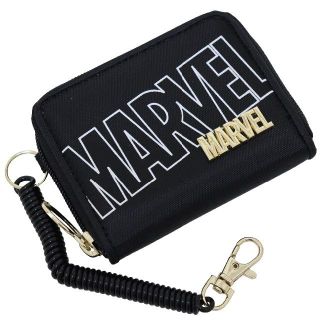 マーベル(MARVEL)のMARVEL マーベル 定期入れ 小銭入れ付き コイル付き★ブラック【新品】(コインケース/小銭入れ)