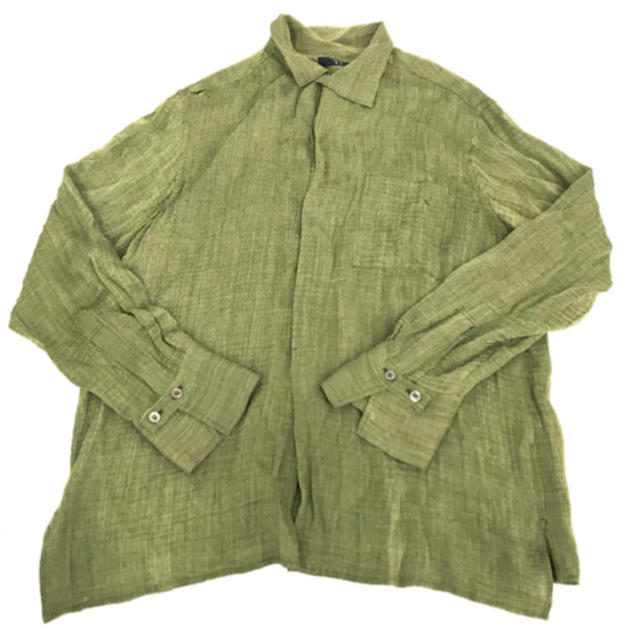 ヨウジヤマモト  緑 長袖シャツ