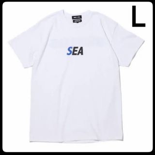 シー(SEA)のatmos x WIND AND SEA LOGO TEE WHITE最終値下げ(Tシャツ/カットソー(半袖/袖なし))