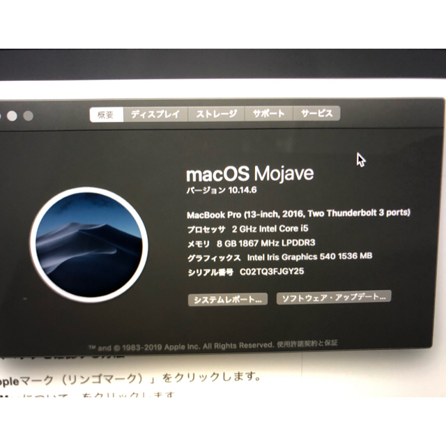 Mac (Apple)(マック)のAPPLE MacBook Pro MACBOOK PRO MLUQ2J/A スマホ/家電/カメラのPC/タブレット(ノートPC)の商品写真