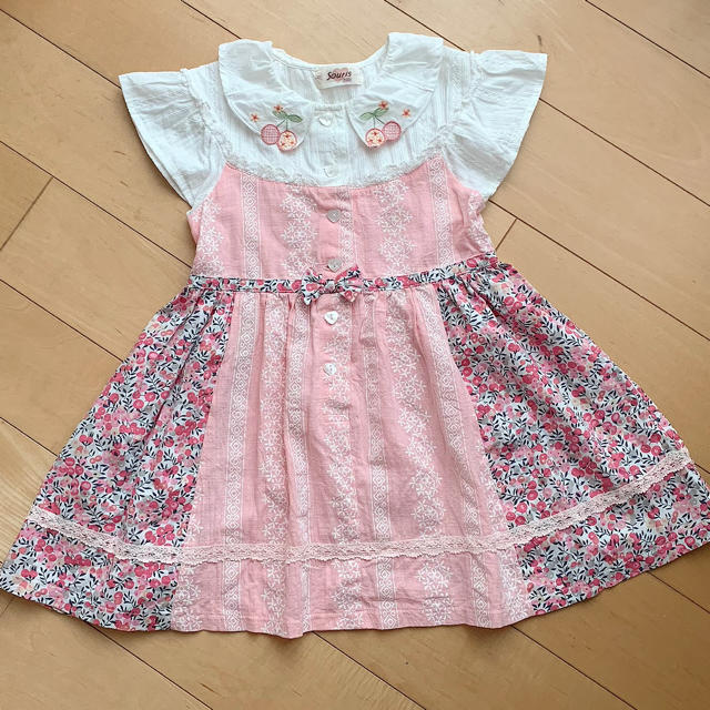 Souris(スーリー)のスーリー🎀ブルーベリープリントワンピース 100 キッズ/ベビー/マタニティのキッズ服女の子用(90cm~)(ワンピース)の商品写真