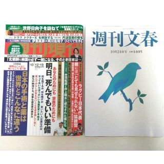 週刊現代 2019年 10/19号・週刊文春 2019年 10/24号(ニュース/総合)