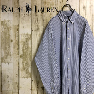 ラルフローレン(Ralph Lauren)のRalphLauren 刺繍ポニー ビッグサイズ ストライプ BDシャツ XL(シャツ)
