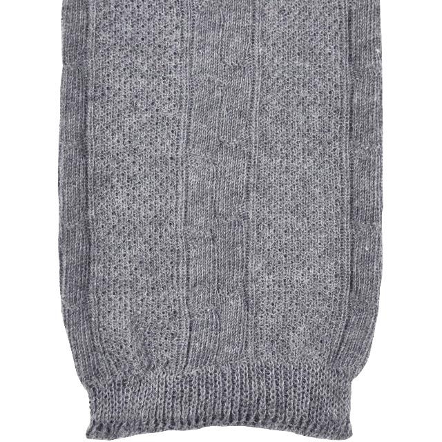bulle de savon(ビュルデサボン)の新品 calmland✨アームカバー UVカット 編み柄 ライトグレー 58cm レディースのファッション小物(手袋)の商品写真