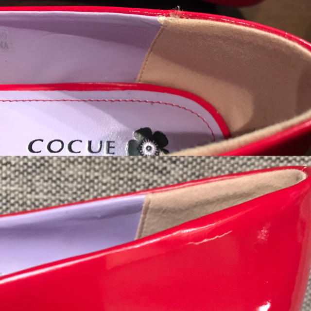 COCUE(コキュ)のお値下げ中‼︎  COCUE  コキュ　赤パンプス レディースの靴/シューズ(ハイヒール/パンプス)の商品写真