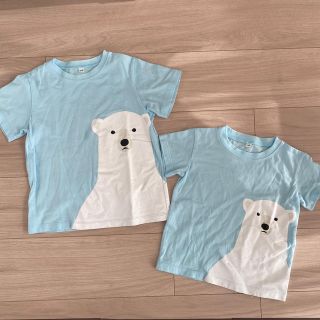 ムジルシリョウヒン(MUJI (無印良品))の無印良品 動物Tシャツ おそろいセット 90cm 110cm (Tシャツ/カットソー)