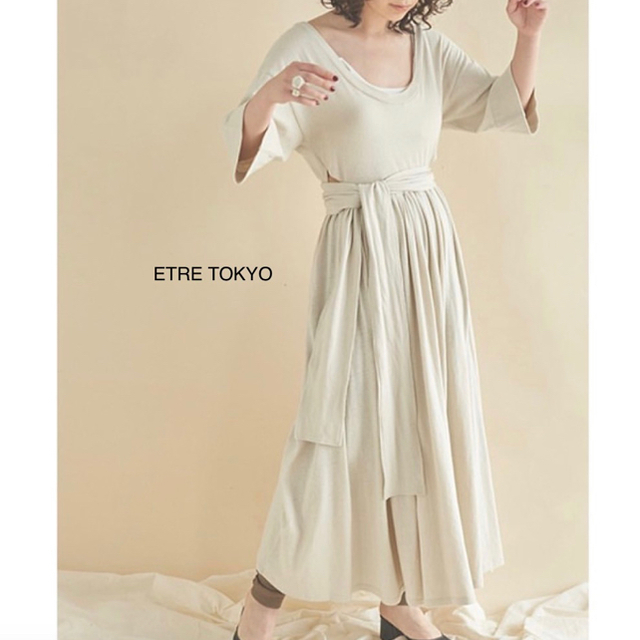 【最終値下げ】ETRE TOKYO ♡ コットンボリュームネックドレス