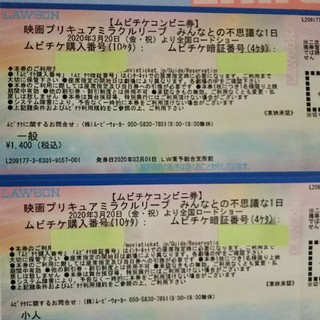 【専用】映画プリキュア 10月31日公開 ムビチケコンビニ券 一般・小人セット(その他)