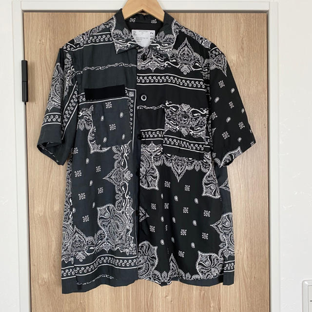 sacai 19ss asymmetry bandana shirt