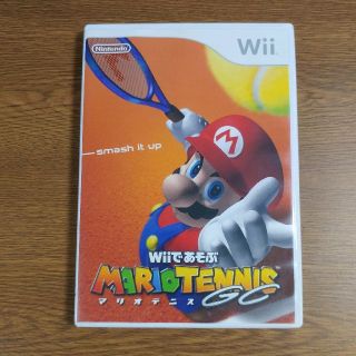 ウィー(Wii)の任天堂　Ｗiiソフト（ケース・取説付）　マリオテニスＧＣ(家庭用ゲームソフト)