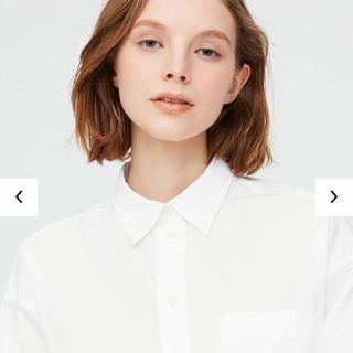 ユニクロ(UNIQLO)のユニクロ　エクストラファコットンオーバーサイズロングシャツ（長袖）　XL(シャツ/ブラウス(長袖/七分))