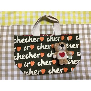 シェル(Cher)のcherトートシェル　ミニエコバッグ　ハンドメイド　リメイク(エコバッグ)