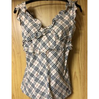 バーバリーブルーレーベル(BURBERRY BLUE LABEL)の아ちゃん様専用★バーバリーブルーレーベル★フリルキャミ★36★(Tシャツ(半袖/袖なし))