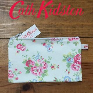 キャスキッドソン(Cath Kidston)の新品 UK製 キャスキッドソン コットンフラットパース スプレーフラワーホワイト(ポーチ)