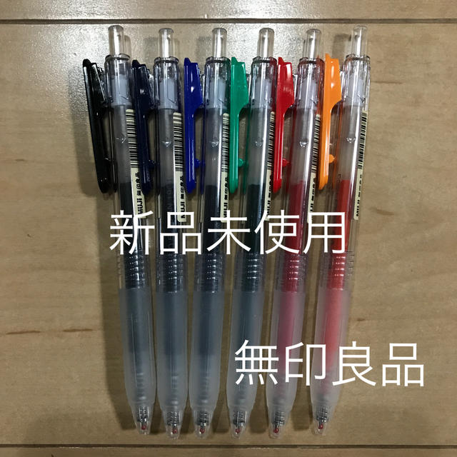 MUJI (無印良品)(ムジルシリョウヒン)の無印良品 MUJI さらさら描けるゲルボールペン ノック式  6本セット インテリア/住まい/日用品の文房具(ペン/マーカー)の商品写真